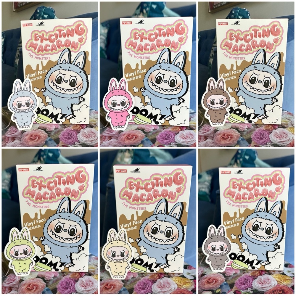 NIB FULL SET incl. SECRET Authentic Pop Mart Exciting Macaron Labubu Pendants - Picture 4 of 15